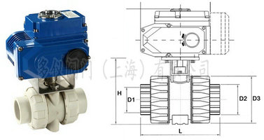 電動PP球閥結(jié)構圖